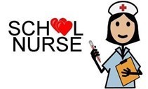 Stick figure of a school nurse.