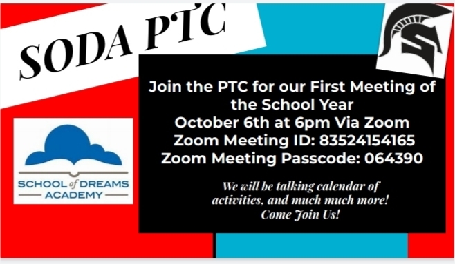 Image is a flyer for PTC