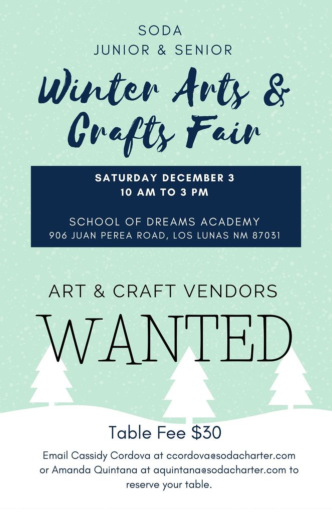 Winter Arts and Crafts Fair! Looking for vendors!