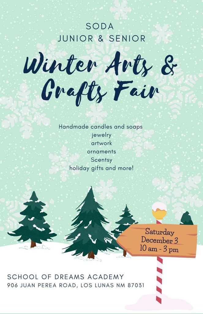 Image is a flyer for Winter Craft Fair